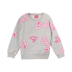 Polerón Cerrado Niña Pink Logo Barbie Gris