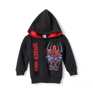 Polerón Infantil TBC Spiderman Protector Full Zipper Negro