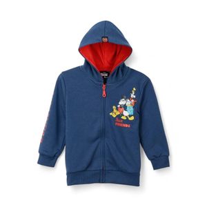 Polerón Infantil TBC Mickey True Friends Full Zipper Azul