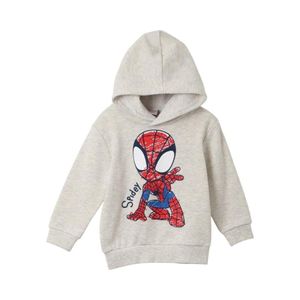 Polerón TBC Cerrado Con Gorro Infantil Spidey Pose Gris
