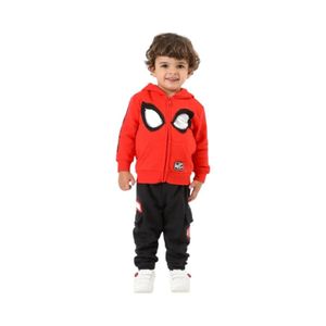 Buzo Niño Spiderman Máscara Marvel Rojo