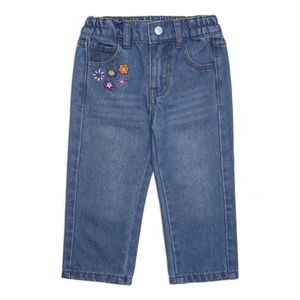 Jeans Niña Osito Bordado Azul
