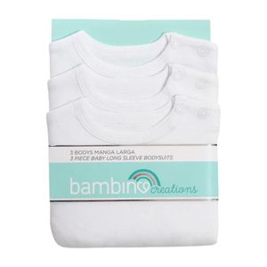 Set 3 Piluchos Body Bebé Unisex Bambino Blanco