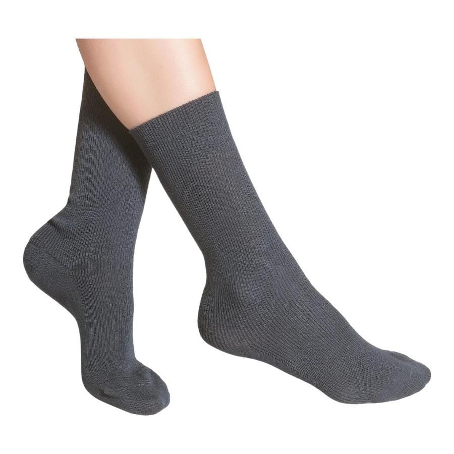 Calcetín Escolar Mujer Caffarena Corto Liso Gris