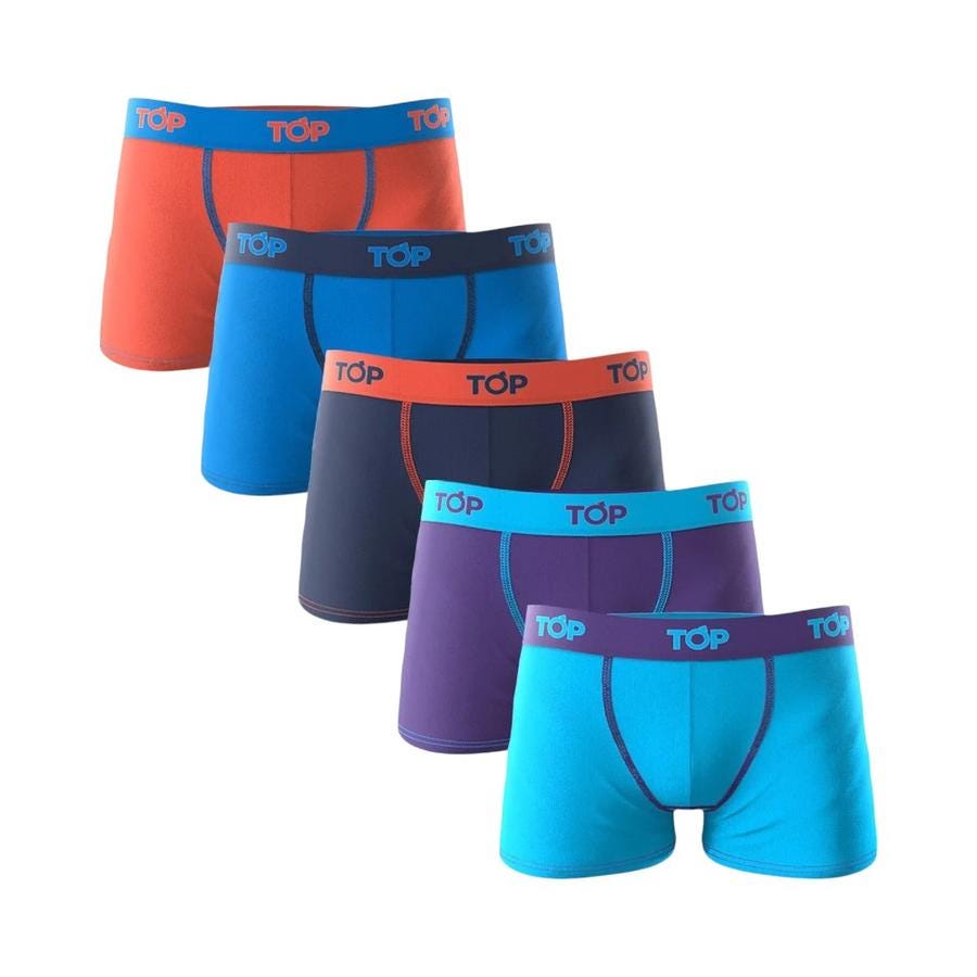 Pack 5 Boxer Algodón C2 Niño Top Multicolor