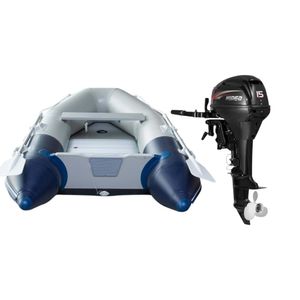 Bote Inflable Dimarine HSM360 + Motor 15HP 2T Pata Corta Hidea