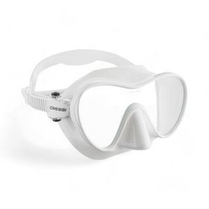 Mascara Buceo Cressi F1 Sin Marco Silicona Blanco