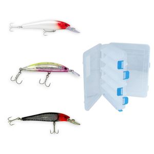 Combo 3 Señuelos De Pesca Storm + Caja De Pesca Doble Cara