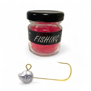 Combo 20 Vinilos Pink Xpert Fishing + 4 Jig Head Mustad Finesse