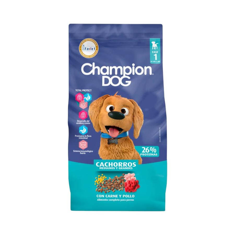 Comida Perro Champion Cachorro MyG Carne y Pollo 18 kg