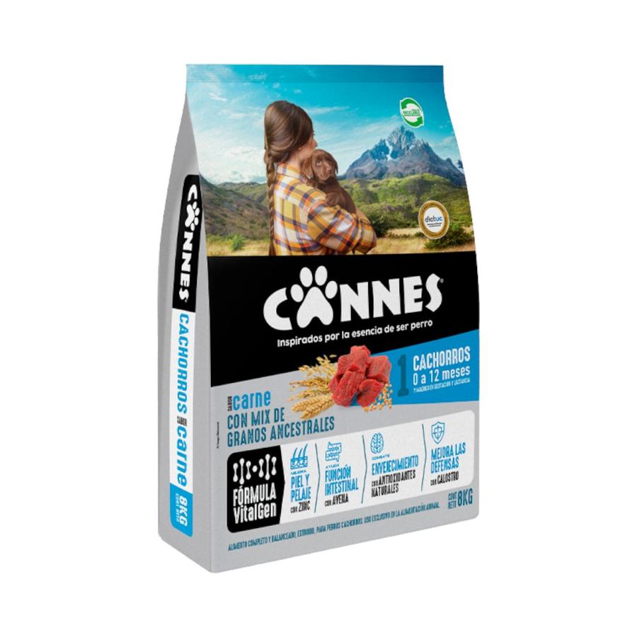 Alimento para Cachorros Cannes Carne y Leche 8 kg