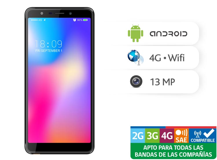 Smartphone Own Fun 7 Negro Entel