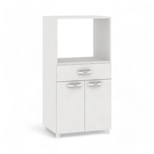 Mueble Microondas Cocina Fellicci 2P 1C 115x57 Cm Blanco