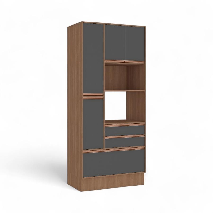 Estante Hornos Baum 4 Puertas 3 Cajones Café/Grafito