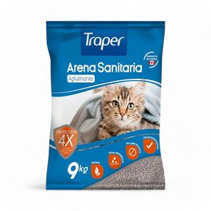 Arena Sanitaria Aglutinante Traper 9 Kg