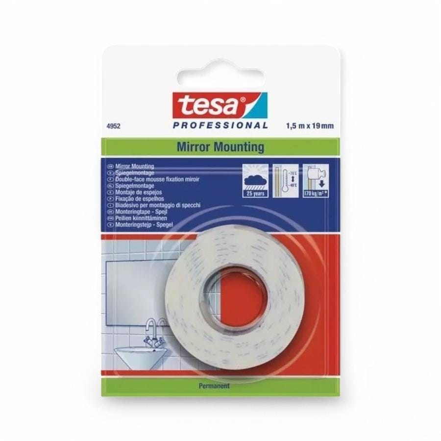 Cinta Doble Faz Tesa Montaje Espejos 19Mm X 1.5 Mts