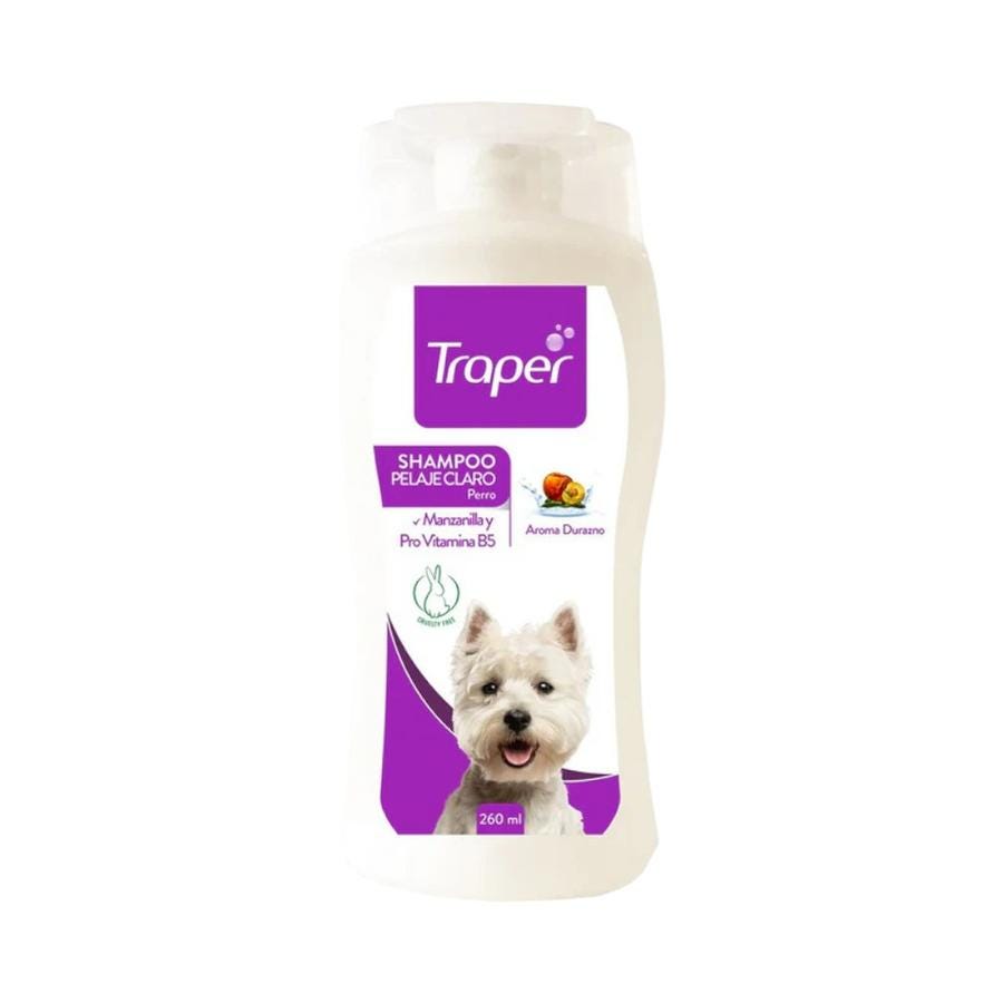 Shampoo Perros Traper Pelaje Claro 260 Ml