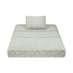 Sábanas Rustic 1.5 Plazas Matiz Estilo Fresco Verde