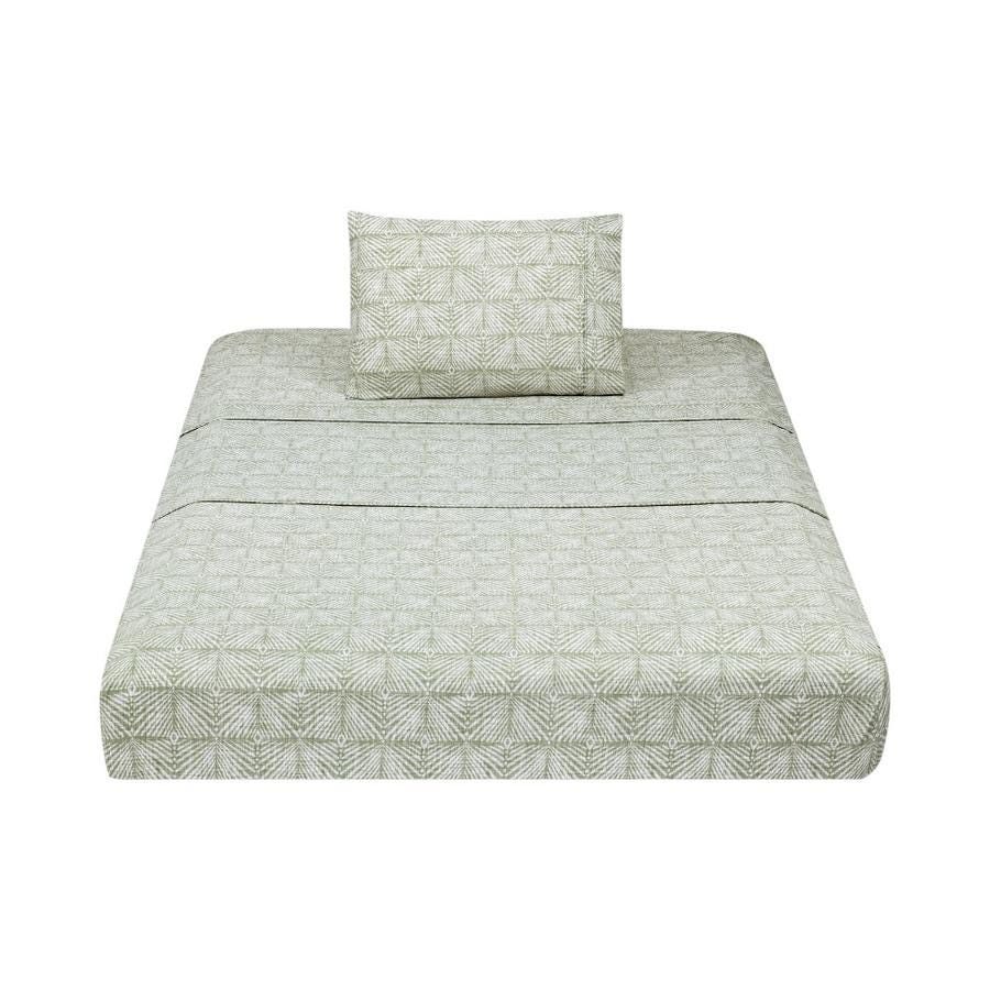 Sábanas Rustic 1.5 Plazas Matiz Estilo Fresco Verde