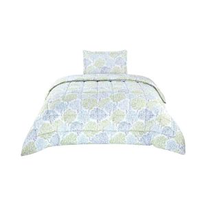 Plumón Botanic 1.5 Plazas Matiz Estilo Natural Celeste