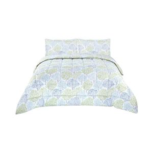 Plumón Botanic 2 Plazas Matiz Estilo Natural Celeste