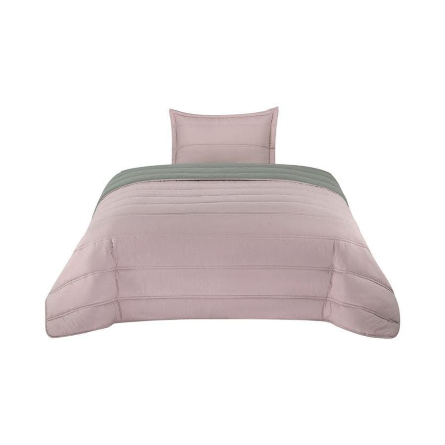 Plumón Bicolor 1.5 Plazas Matiz Diseño Bicolor Rosa Palo