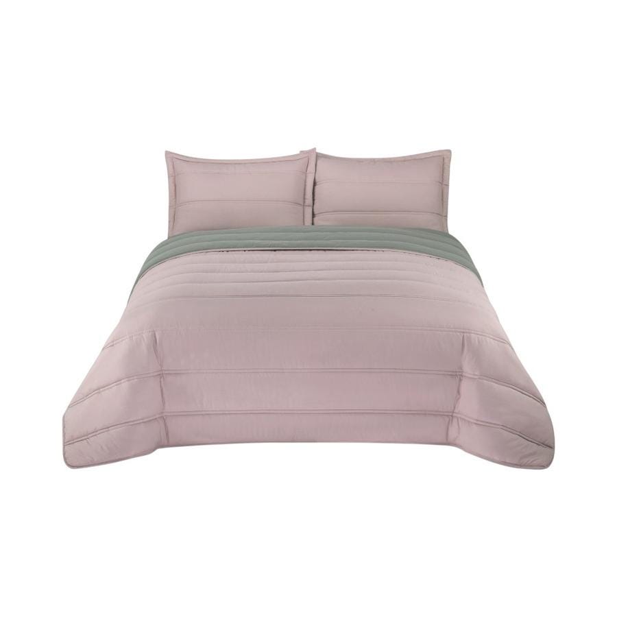 Plumón Bicolor 2.5 Plazas Matiz Diseño Bicolor Rosa Palo