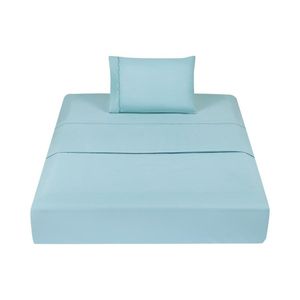 Sábanas Classic 1.5 Plazas Matiz Estilo Clásico Azul Piedra
