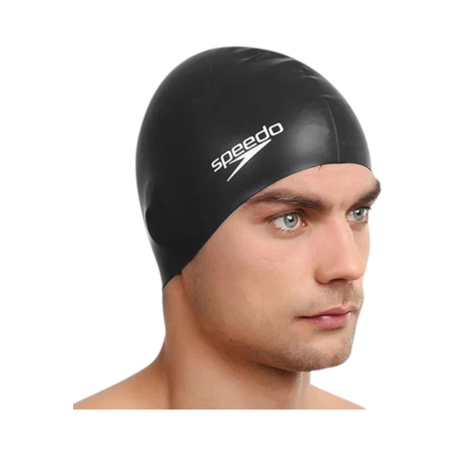 Gorra de Natación Unisex Speedo Flat Silicone Cap Negra