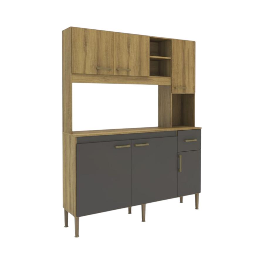 Kit Cocina Malibu 159 cm Honey Grafito