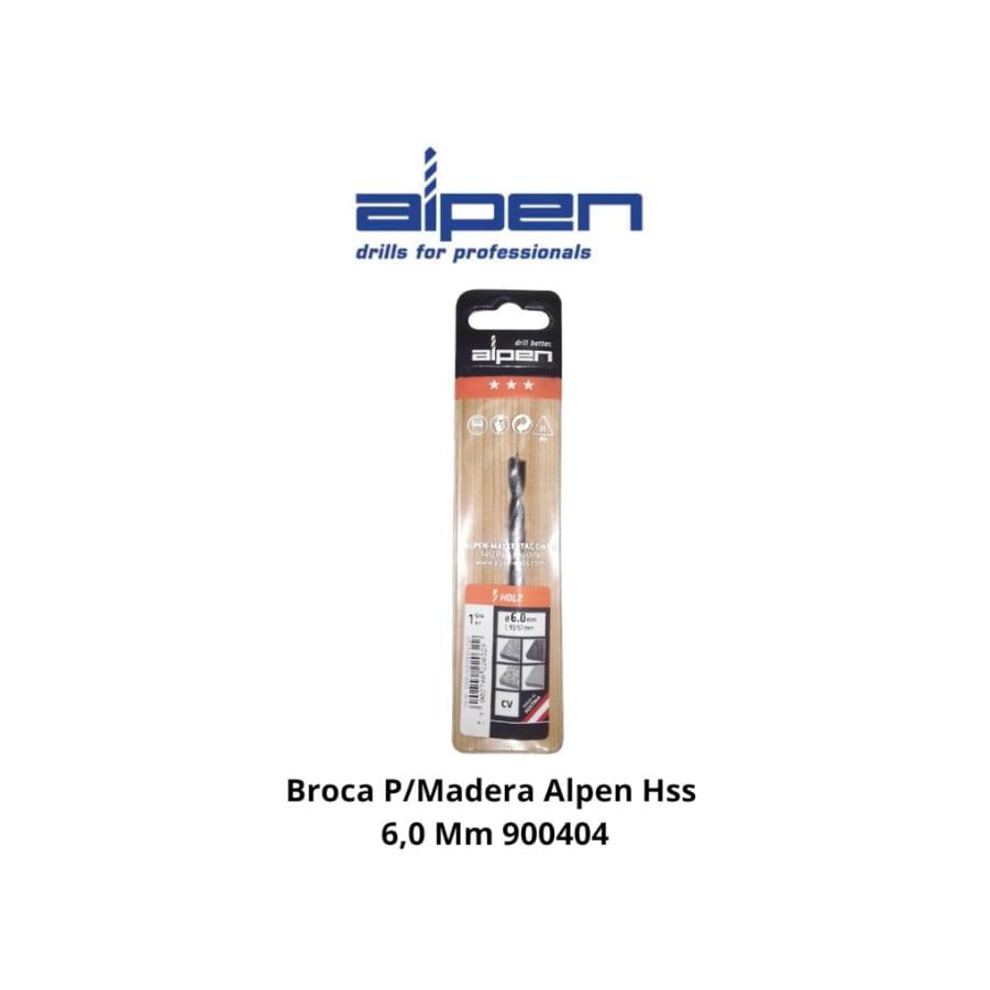 Broca Madera 6 mm Alpen 900404 Art.616