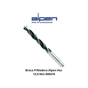 Broca Madera 12 mm Alpen 900410 Art.616 Plateada