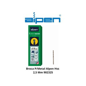 Broca Metal 2.5mm Alpen HSS 626 Plateado