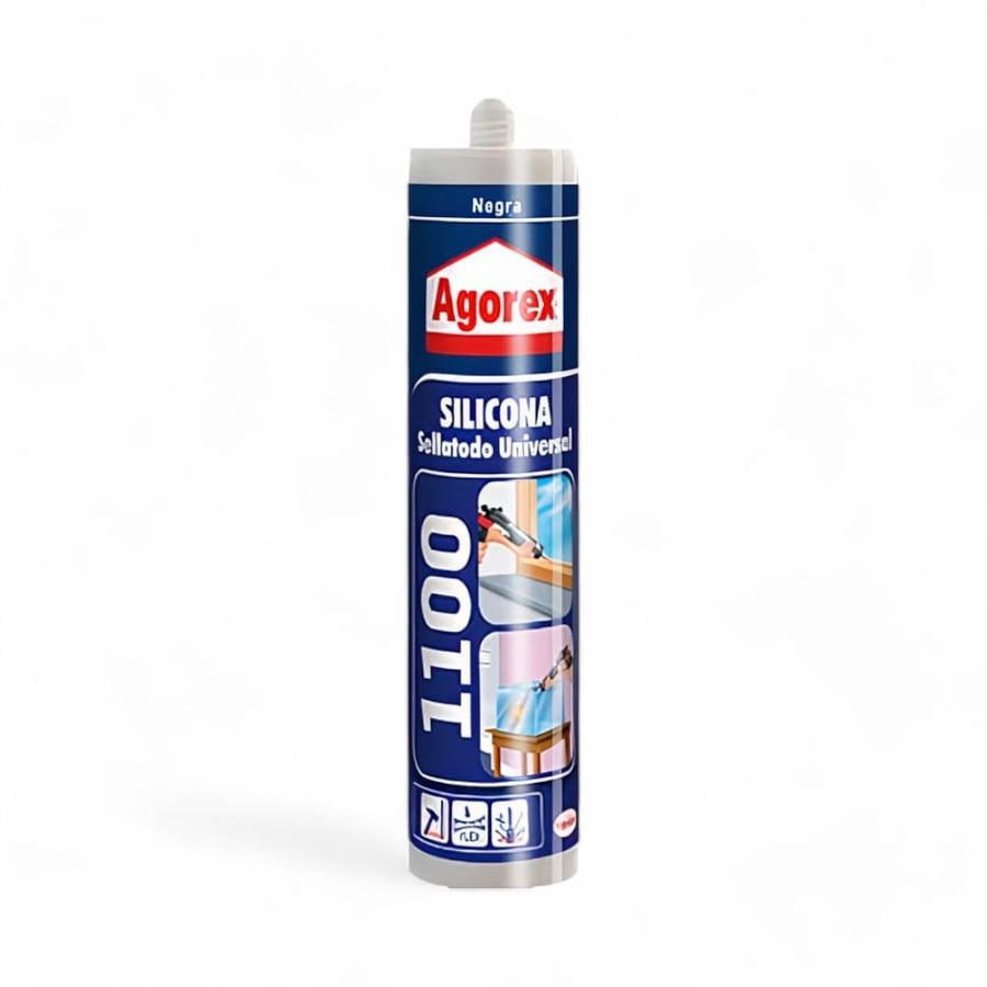 Agorex Silicona 1100 Negro Cj 300ml