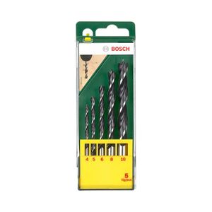 Juego Brocas Madera 3 Puntas Bosch 5 Unidades