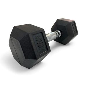 Mancuerna Hexagonal Muuk Goma 10 Kg Negro