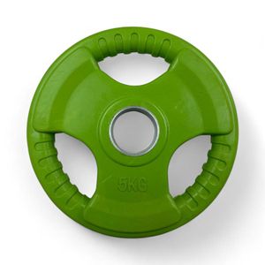 Disco Olimpico Muuk Con Aza 5 Kg Verde