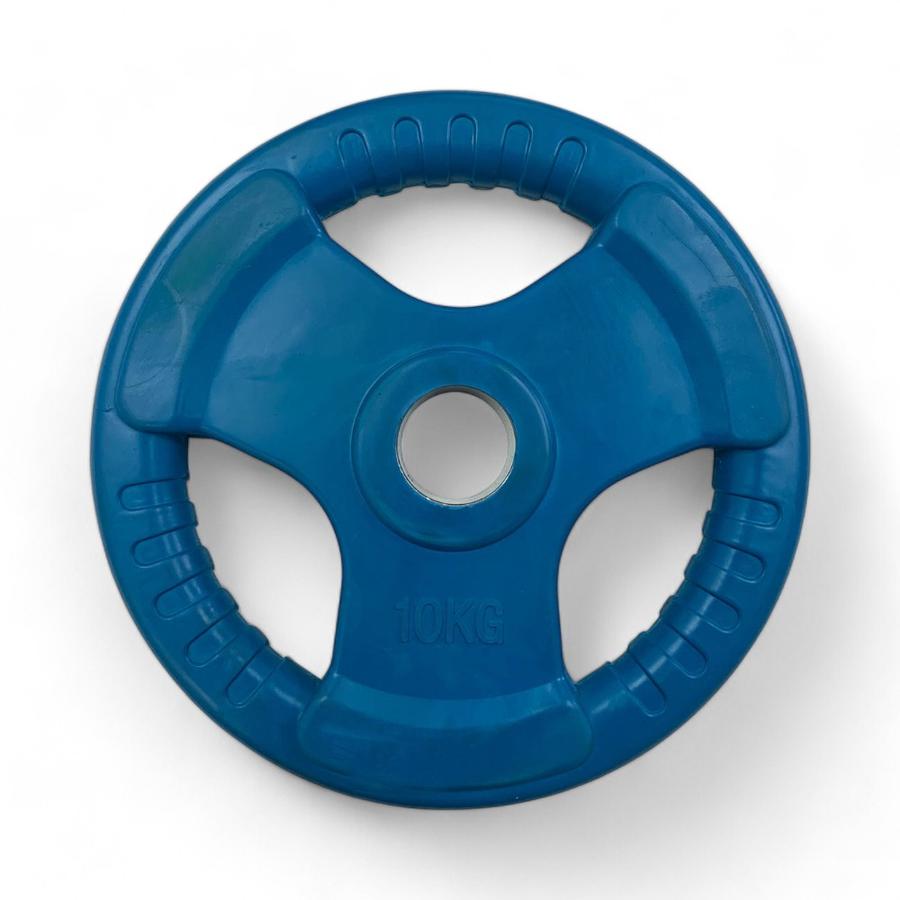 Disco Olimpico Muuk Con Aza 10 Kg Azul