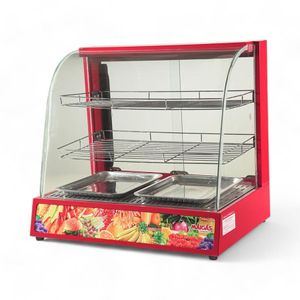 Exhibidor Curvo Maigas 6EH19 Mantenedor De Calor Rojo