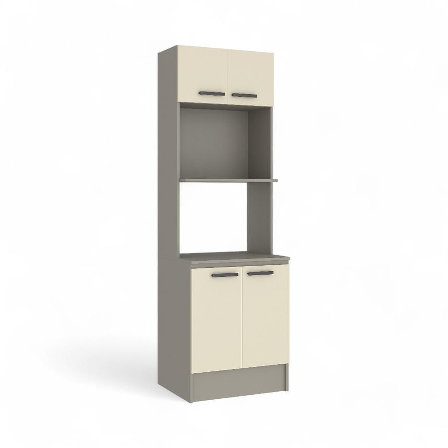 Mueble Horno Baum 4 Puertas 2 Repisas Gris/Champagne