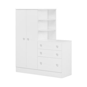 Closet Comoda Baum Dulces Sueños 2 Puertas 3 Cajones Blanco