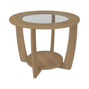 Mesa Centro Curve Beige/Natural