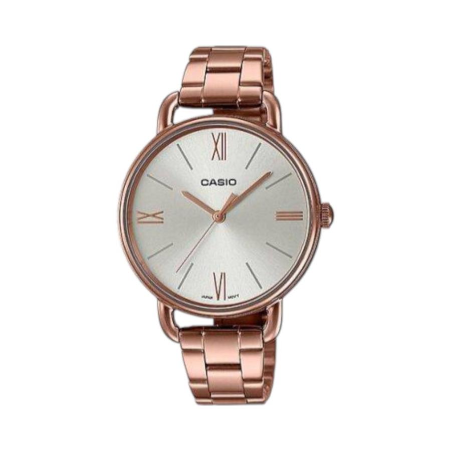 Reloj Casio Mujer LTP-E414R-7ADF Rosado Metálico
