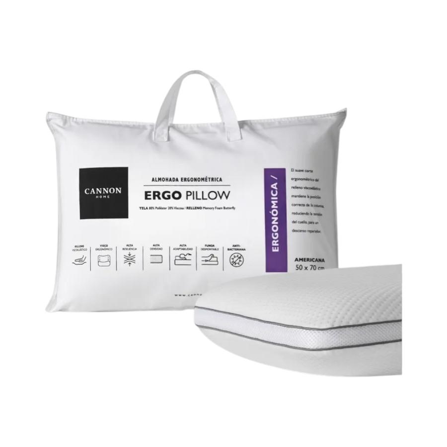 Almohada Cannon Viscoelastica Ergo 50x70 Cm Blanco