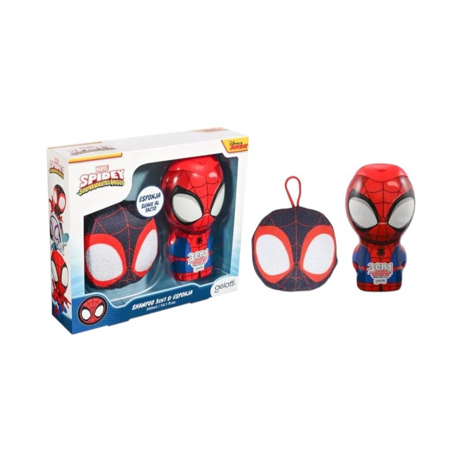 Set Spider man Gelatti Shampoo + Esponja Caja 6 Unidades