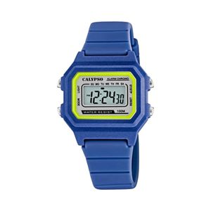 Reloj De Resina Calypso K5802/5 Mujer Crono Deportivo Azul