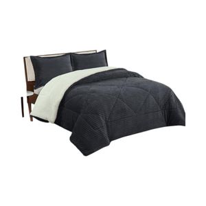 Plumón sherpa Doral Cotelón liso 1.5 plazas