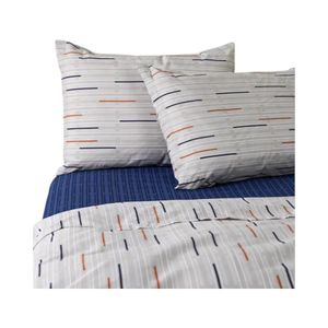 Sábanas American Family Trazos beige king 144 hilos