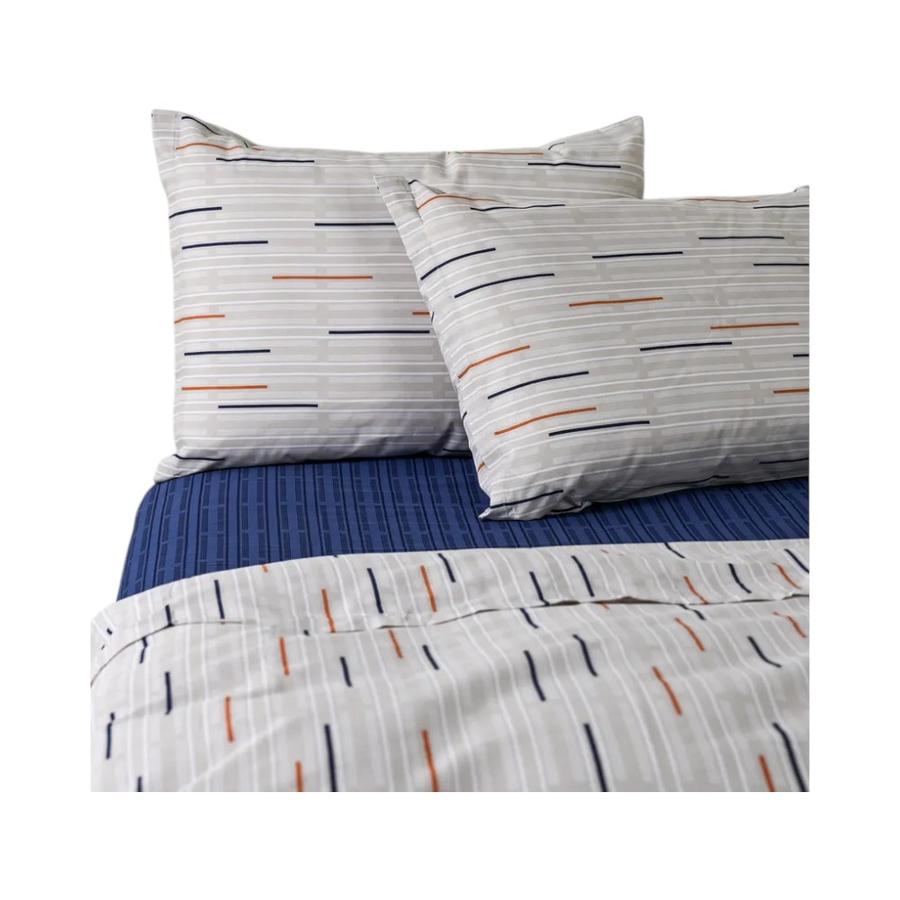 Sábanas American Family Trazos beige king 144 hilos