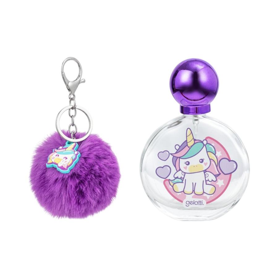 Set Perfume Gelatti EDP 50ml + Llavero Pom Pom Unicornio